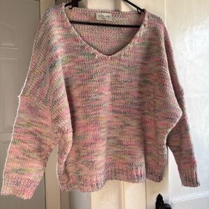 FRNCH Multicolor V-Neck Sweater